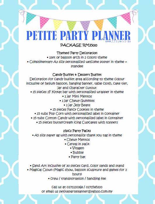 We will be your partners in your child's birthday events making it an extraordinary. Petite d Party Planner Ipoh, Kuala Lumpur, Malaysia